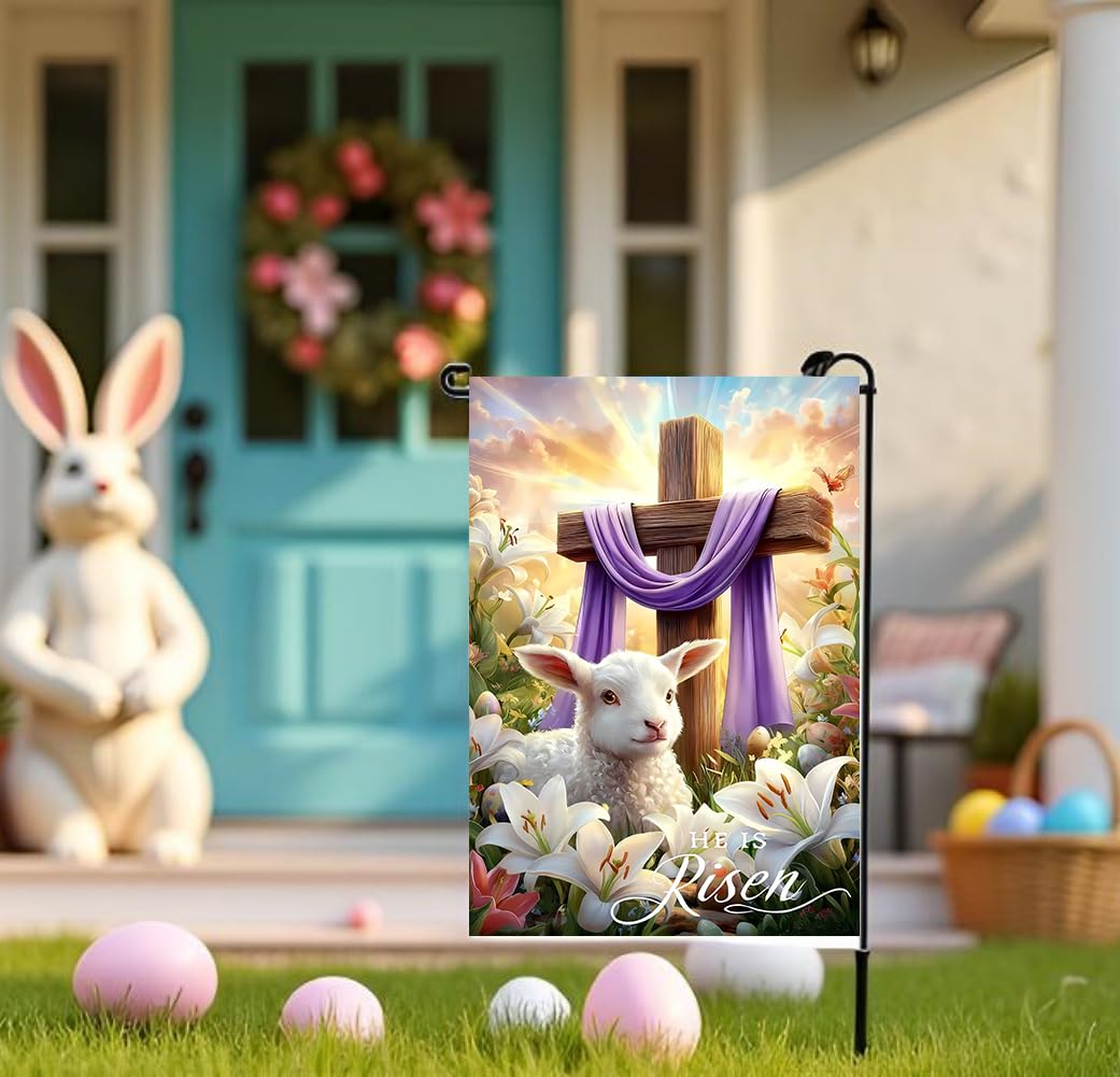 Lienzo-Fest Easter flag ideal for porch, yard, and garden décor.