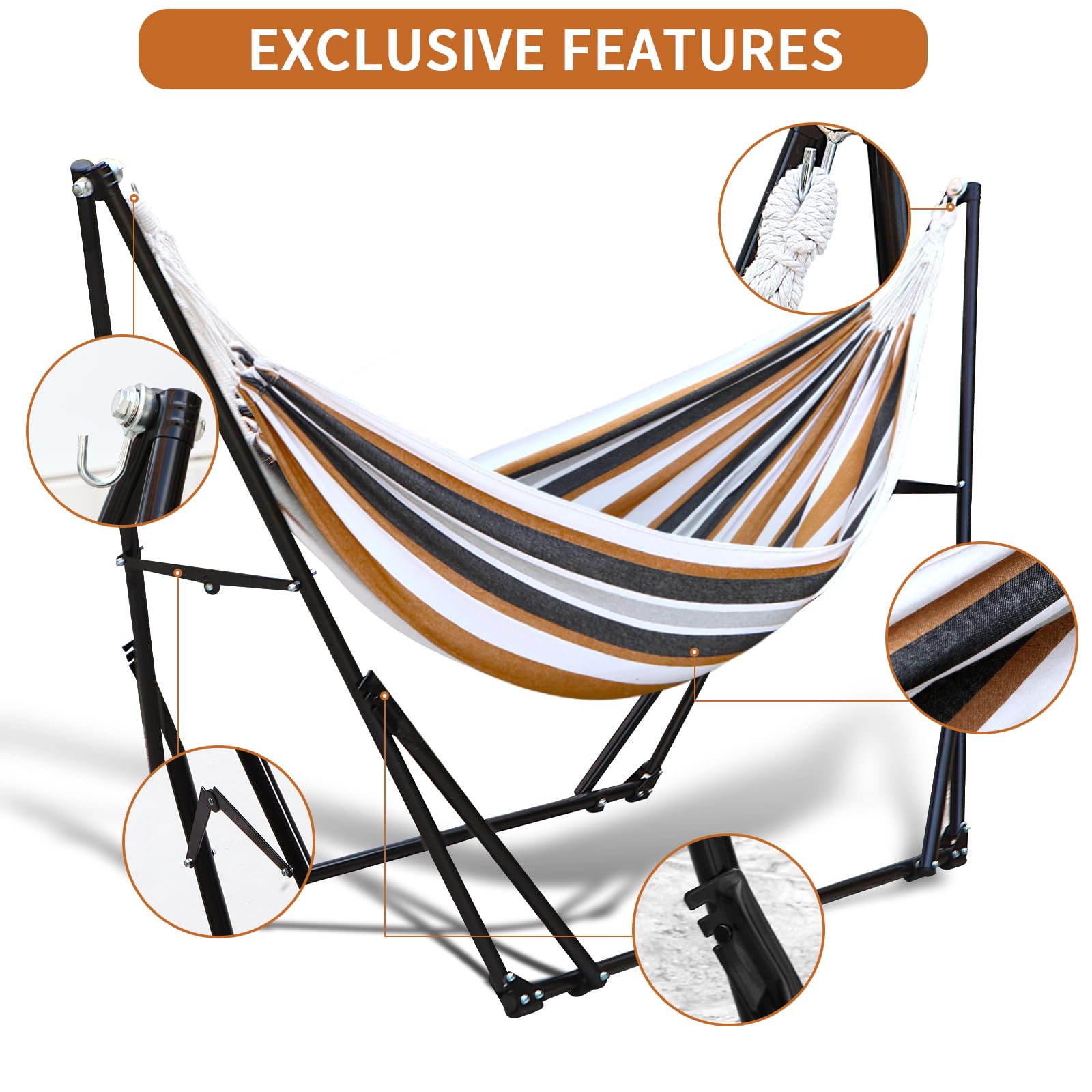 LIEVIM hammock ideal for gardens, patios, balconies and outdoor spaces.