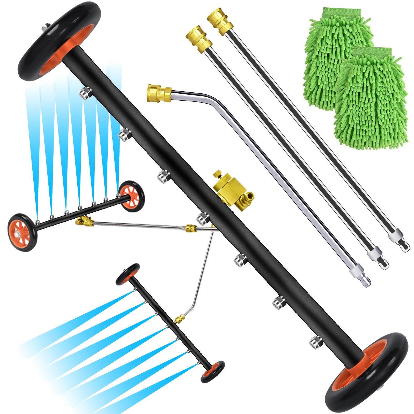 lifancy upgrade 24-inch undercarriage attachment for thorough vehicle underside cleaning