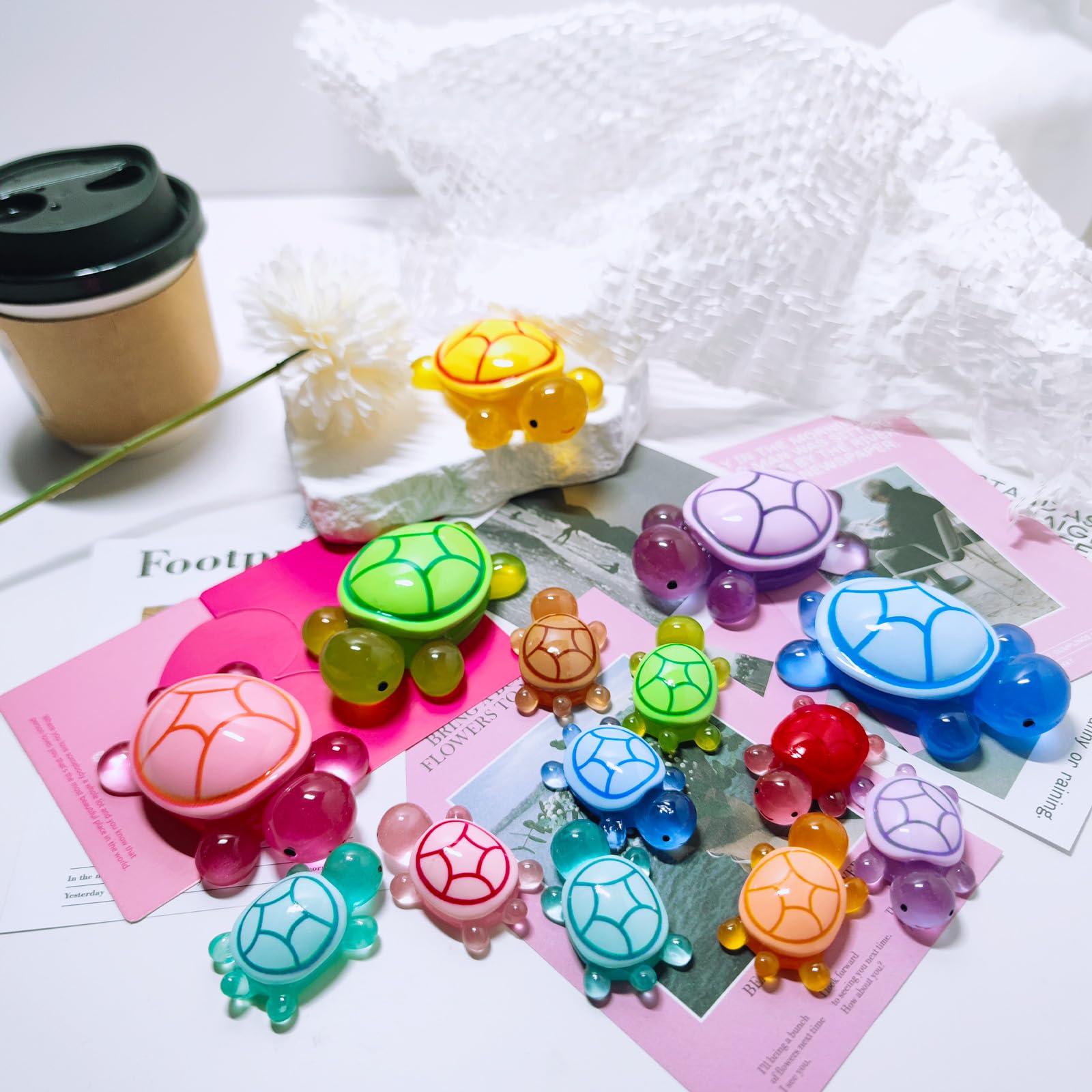 LIFCIUSO fairy garden glow turtle creates magical accents at dusk.