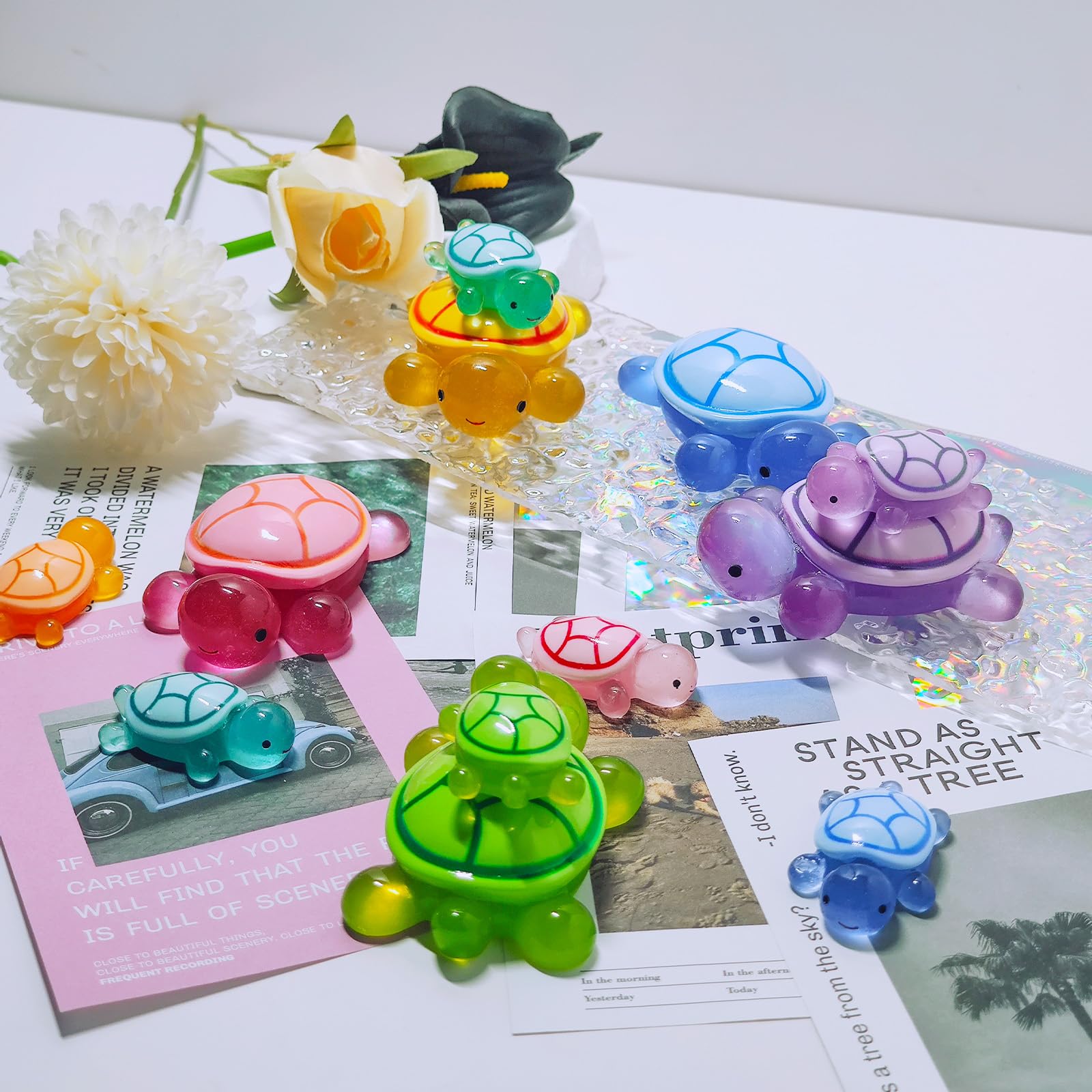 LIFCIUSO glow turtle pot decor brings gentle night-time glow to planters.
