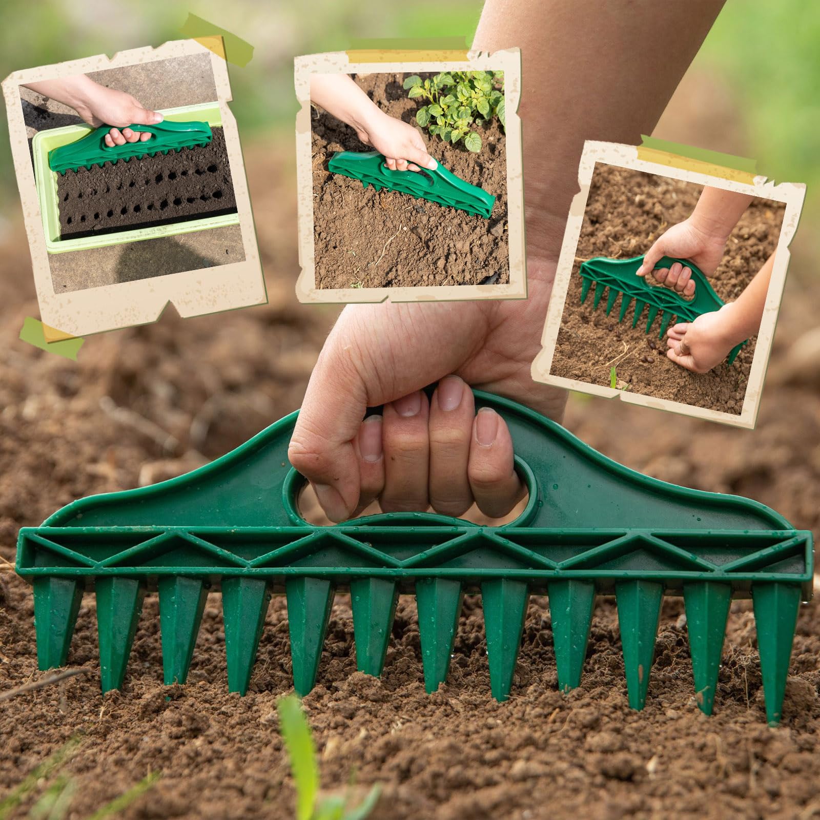LIFCIUSO loosening rake for soil prep and aeration