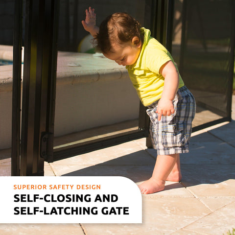 Life Saver Pool Fence DIY gate walk-through 2ft enables easy access.