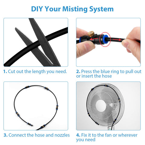 lifeegrn misting setup supports garden and kennel spaces with refreshing mist.