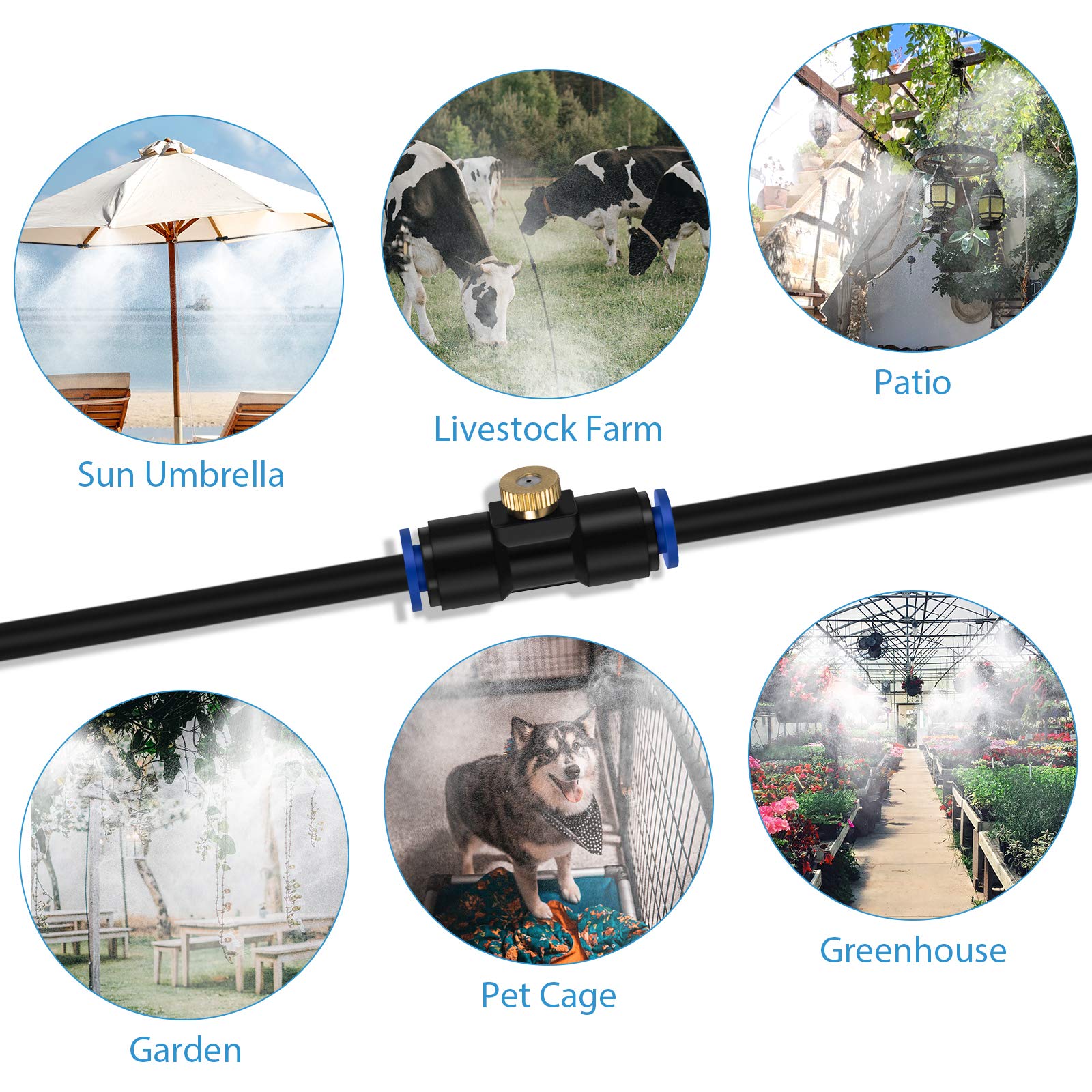 lifeegrn 60 ft line covers larger spaces for even cooling.