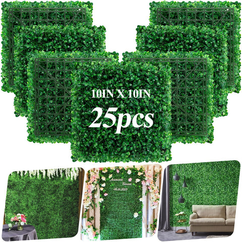 LifeisLuck artificial grass wall panel with dense leaves creates a private backdrop
