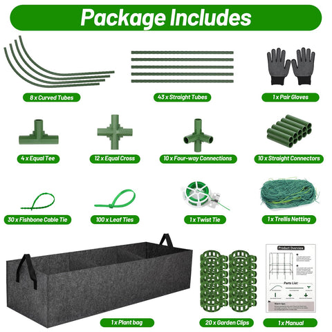 LifeisLuck Climbing Plants Net Trellis supports peas, cucumbers, and grapes for easy training.