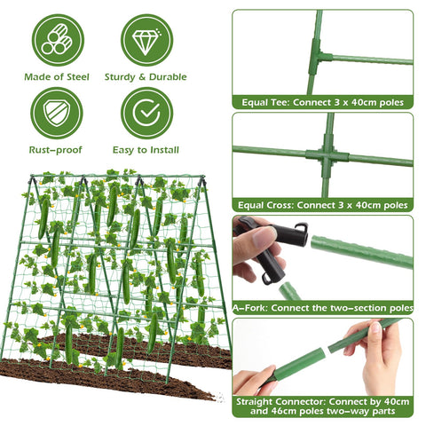 LifeisLuck A-frame structure enhances air flow and sun exposure for vegetables.