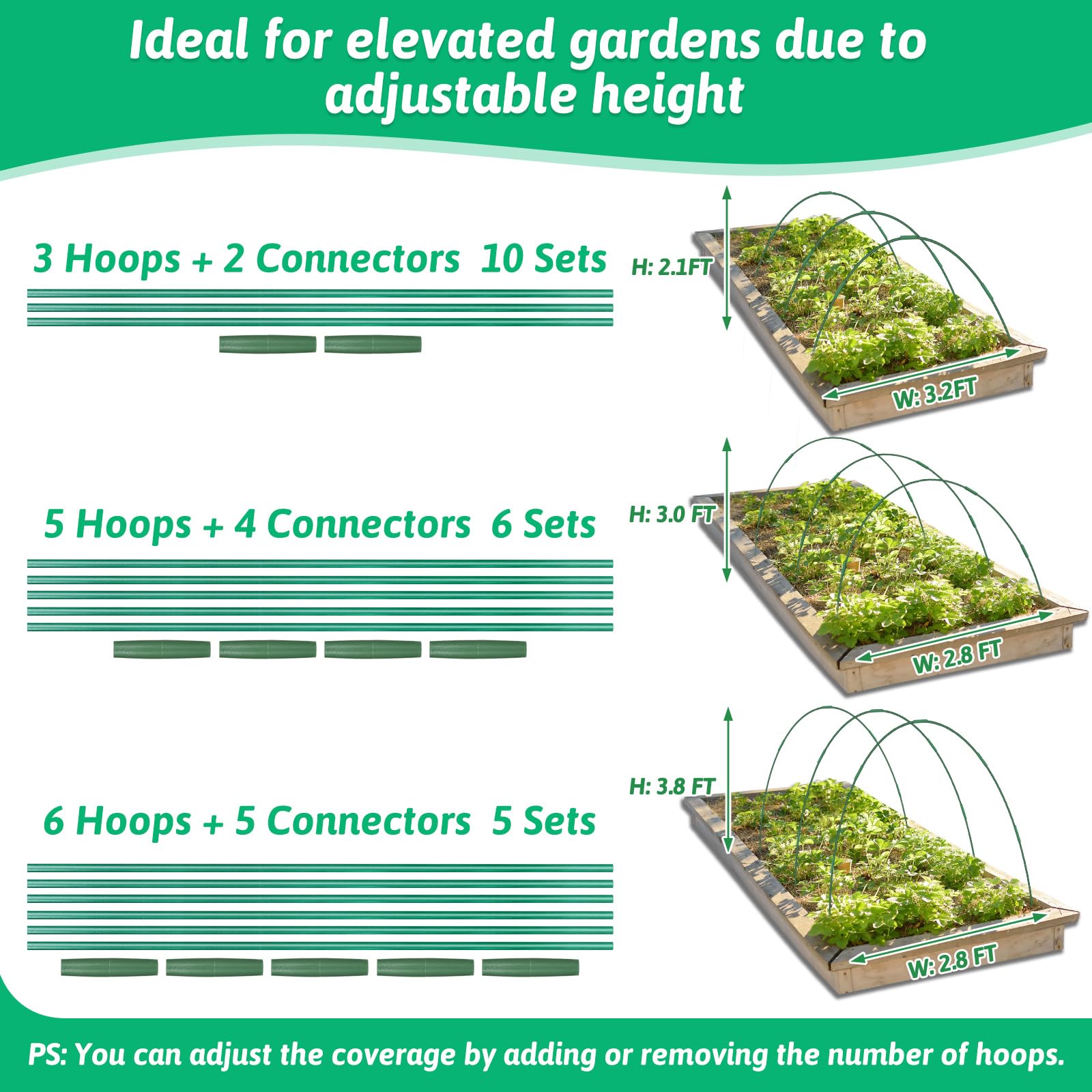 LifeisLuck durable fiberglass hoops offer flexible support for varying beds