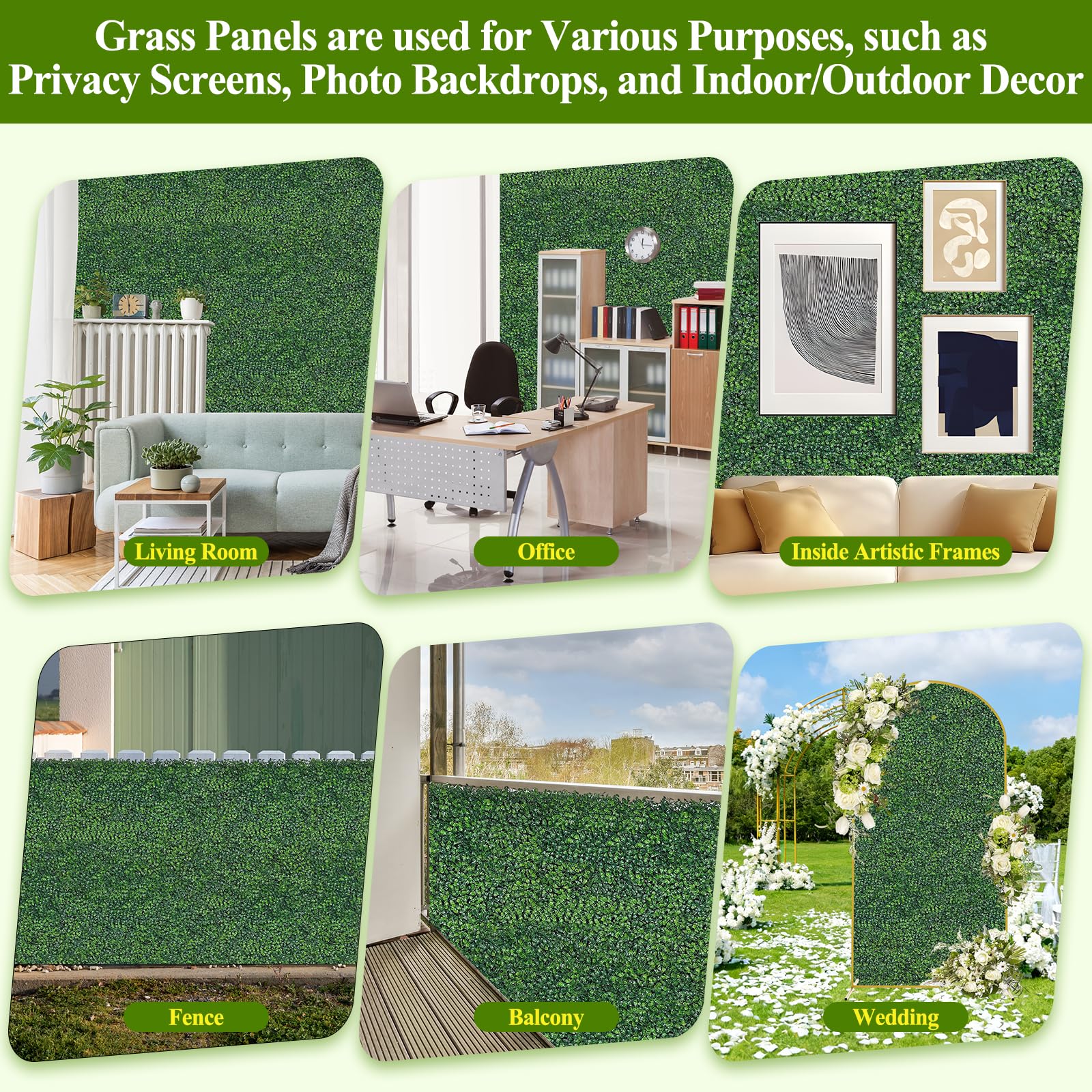 LifeisLuck maintenance-free panels stay lush without watering or trimming