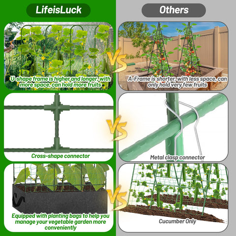 LifeisLuck Metal Arch Trellis Assembly Kit helps build a strong garden frame quickly.