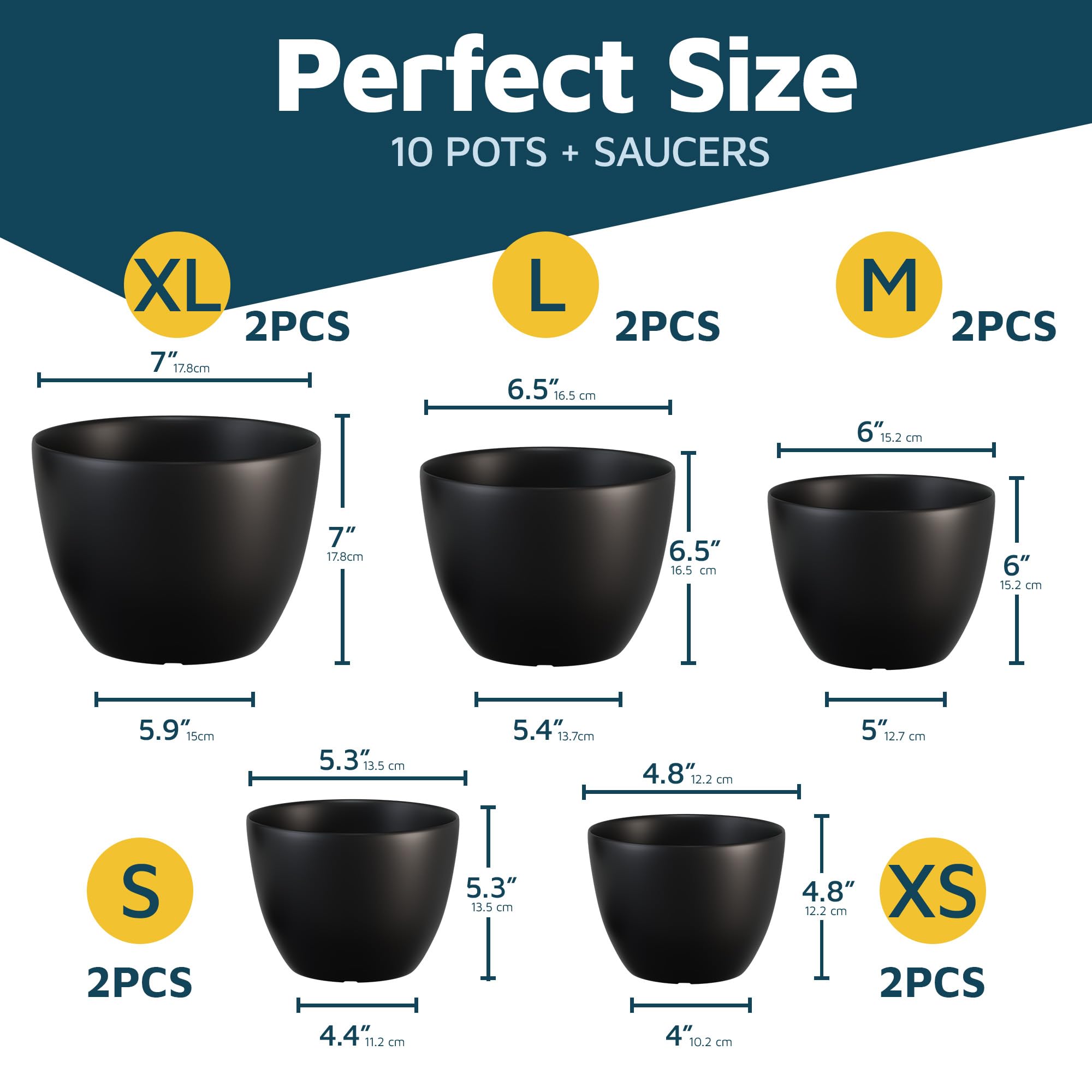 Lifemaster pots with multi drainage holes promote proper watering.