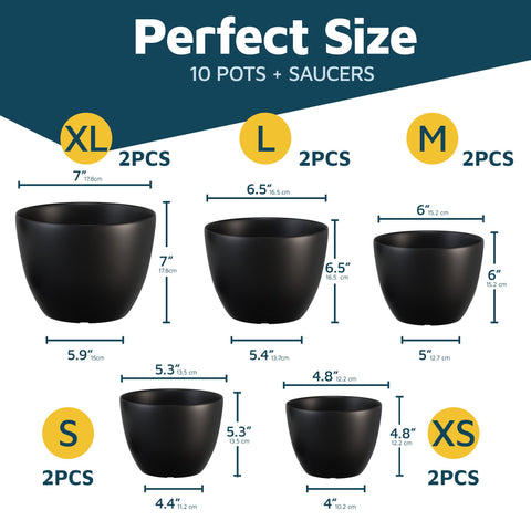 Lifemaster pots with multi drainage holes promote proper watering.