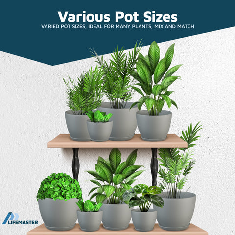 Lifemaster 5.3-inch planter ideal for compact herbs and succulents.