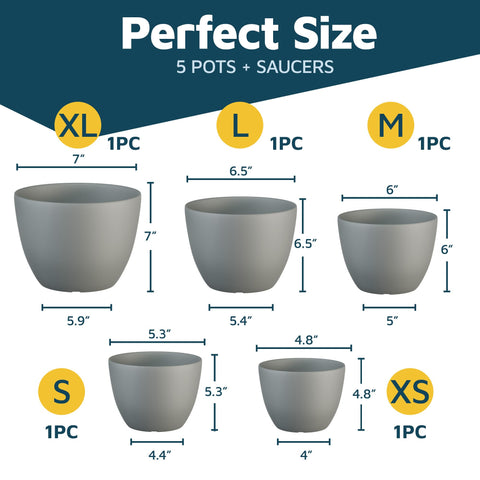 Lifemaster planter 6.6-inch diameter suitable for indoor and outdoor use.