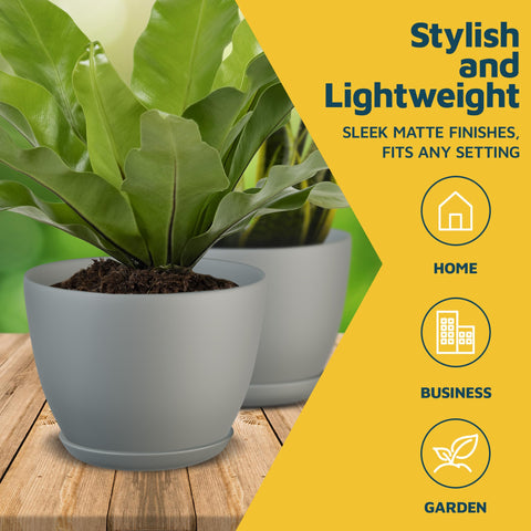Lifemaster planter 6-inch diameter is lightweight yet durable for daily handling.