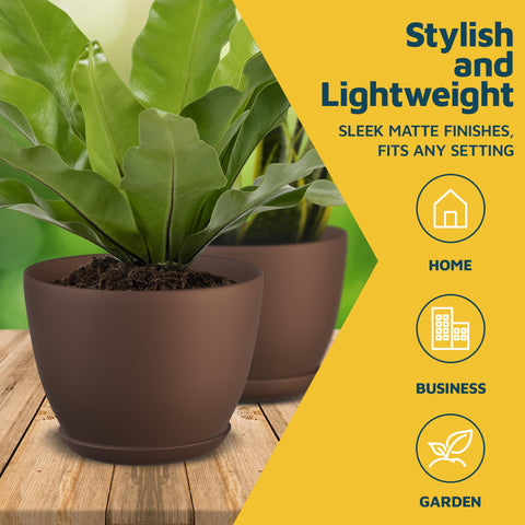 Lifemaster lightweight durable planters are easy to move and weather-ready.