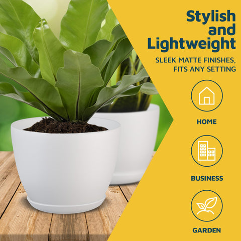 Lifemaster pot set 6-inch top view shows clean, adaptable shape for any decor.