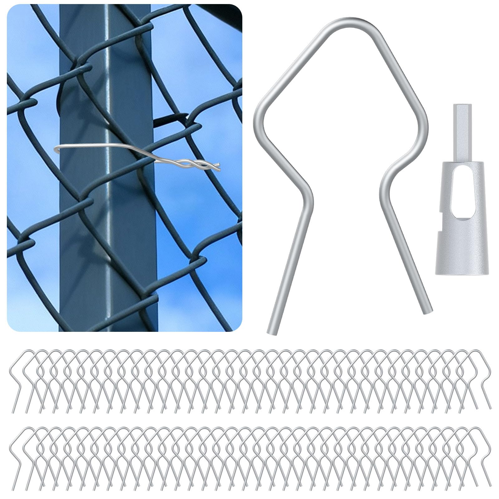 LIFENCE 100-pack T-Post Clips ready for quick fence installations on farms.