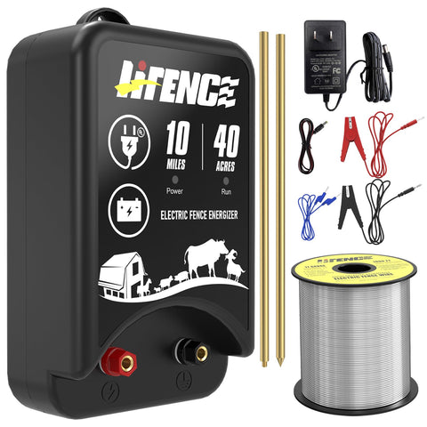 LIFENCE AC/DC 2 in 1 power supply front view protects livestock reliably