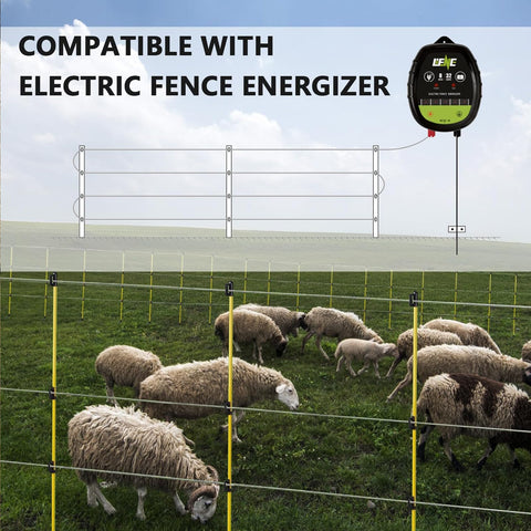 LIFENCE garden and livestock fencing setup with aluminum wire for containment