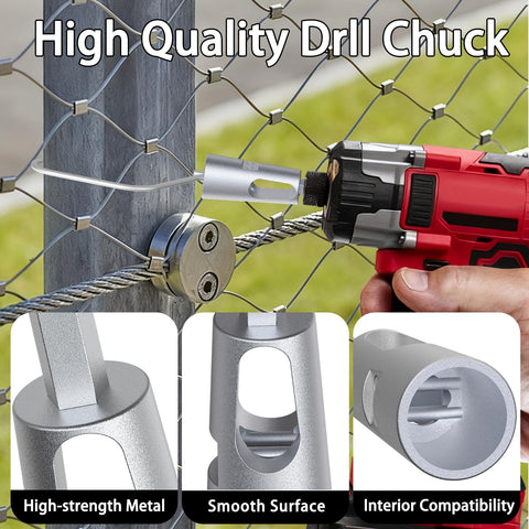 LIFENCE universal-fit clips secure T-posts, U-posts, and round posts.