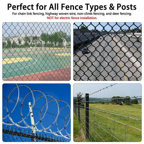 LIFENCE wide-application clips suit chain-link, garden, and livestock fences.