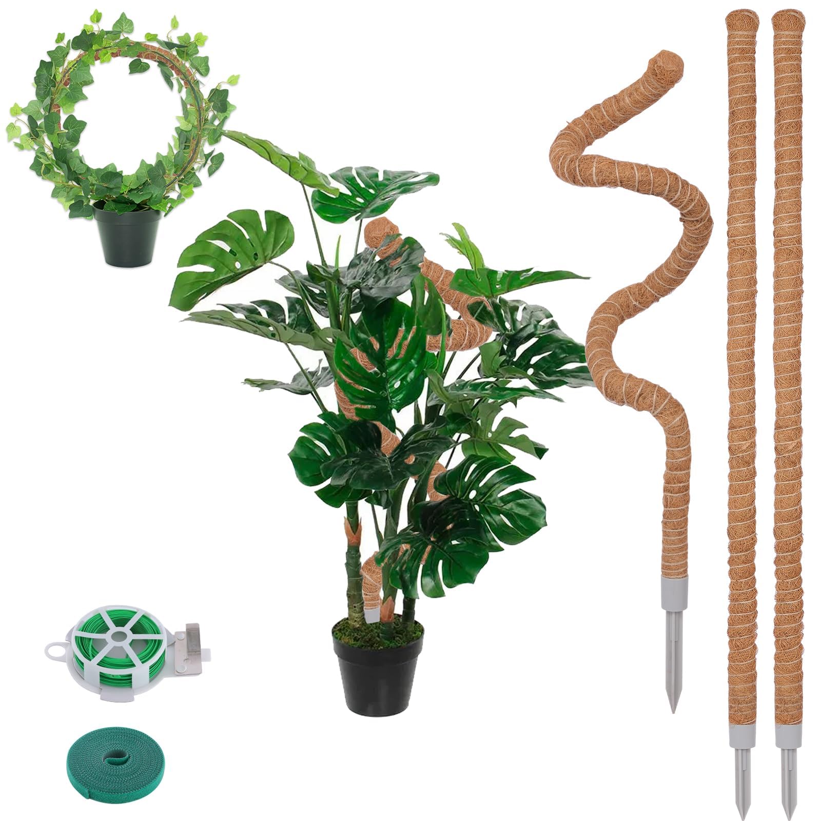 LifeNest 3-pack moss poles provide sturdy 30-inch support for climbing plants