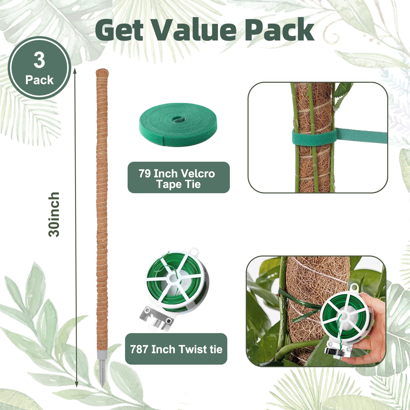 LifeNest includes plant ties that protect stems while guiding growth