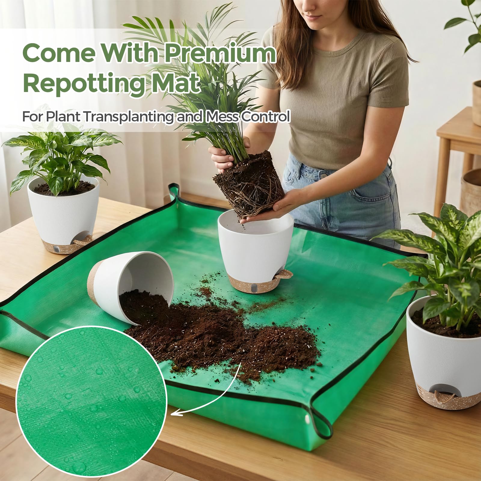 LifeNest 10-inch self-watering pot perfect for larger plants on desks or floors.