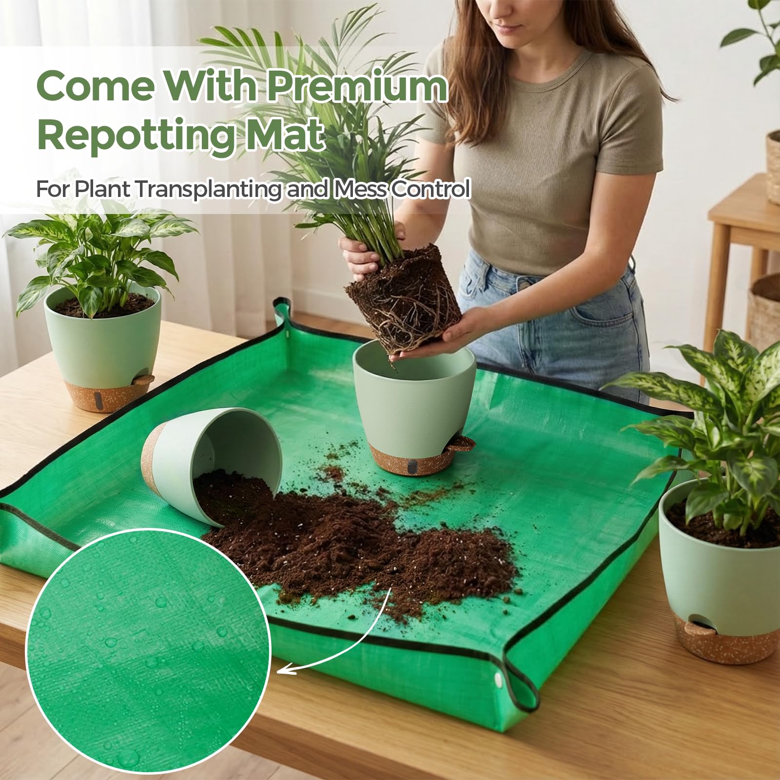 LifeNest 10-inch self-watering pot ideal for larger greenery like pothos or peace lilies