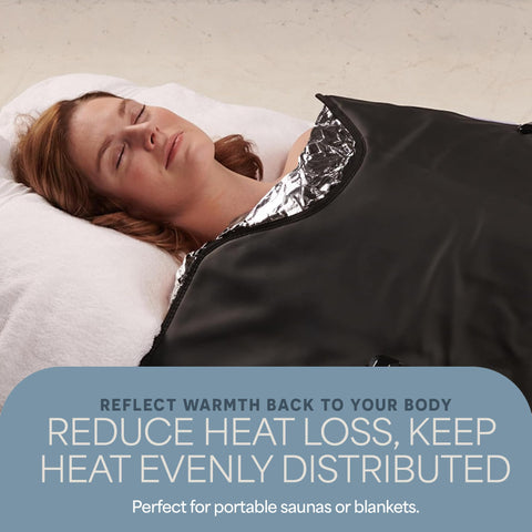 LifePro heat-retention foil wrap enhances FIR session warmth.