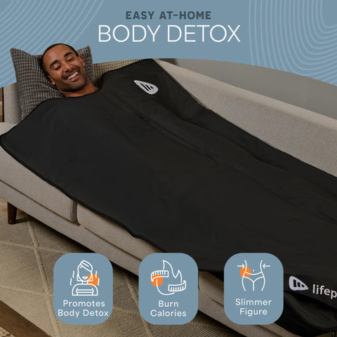 LifePro RejuvaWrap with low EMF carbon fiber heating for safe at-home relaxation.