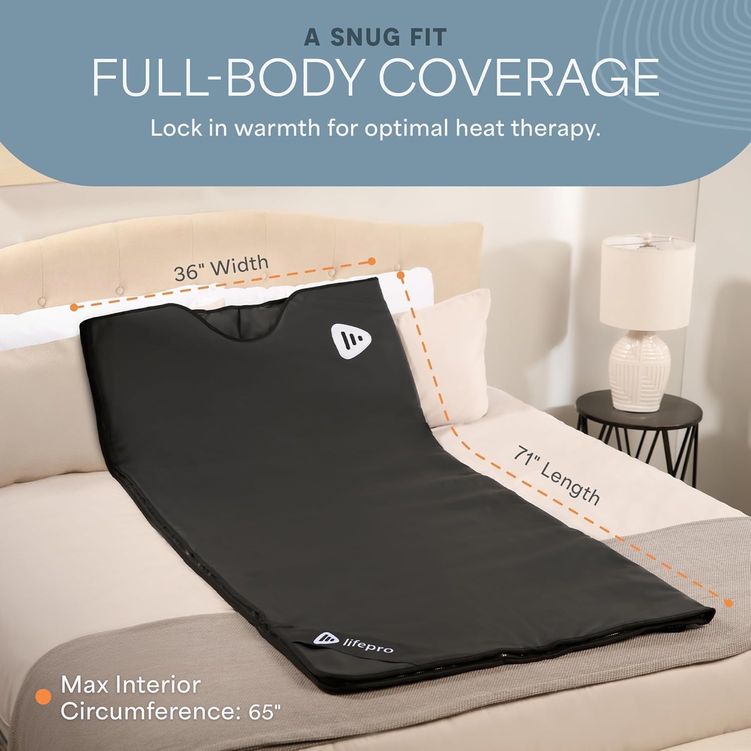 LifePro RejuvaWrap waterproof interior keeps surfaces easy to wipe clean.