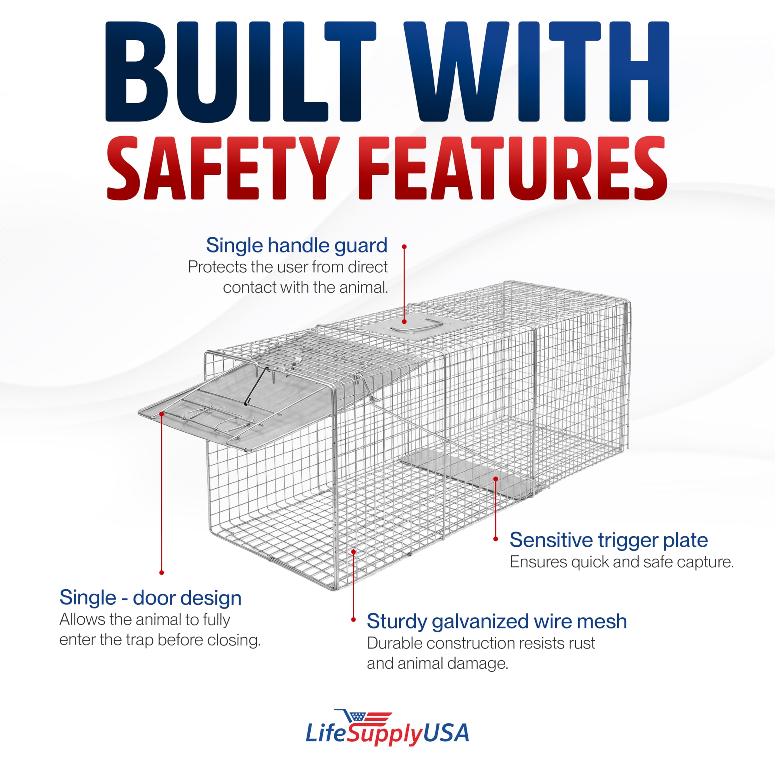 LifeSupplyUSA iron wire mesh delivers durability for repeated use in outdoor settings.
