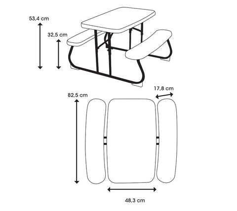 LIFETIME 280094 almond picnic table in compact backyard setup, easy to clean after meals