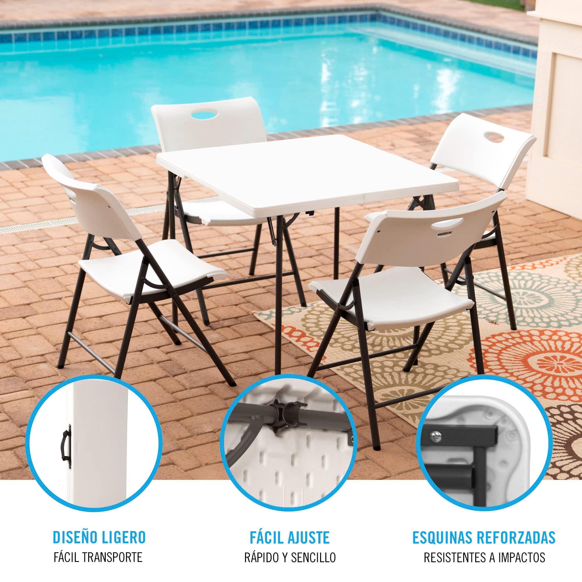 Lifetime 80273 UV-protected top resists sun wear for outdoor use