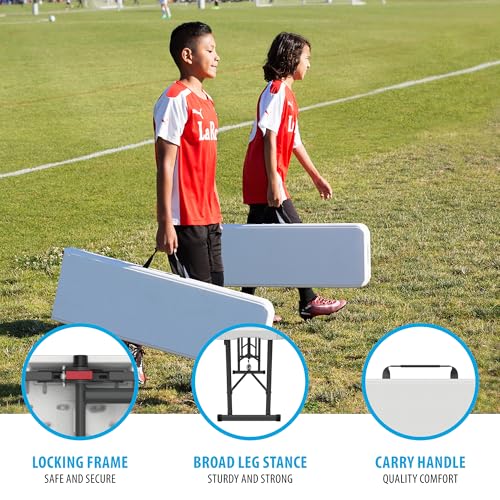 Lifetime bench is suitable for indoor and outdoor use, ready for any event.