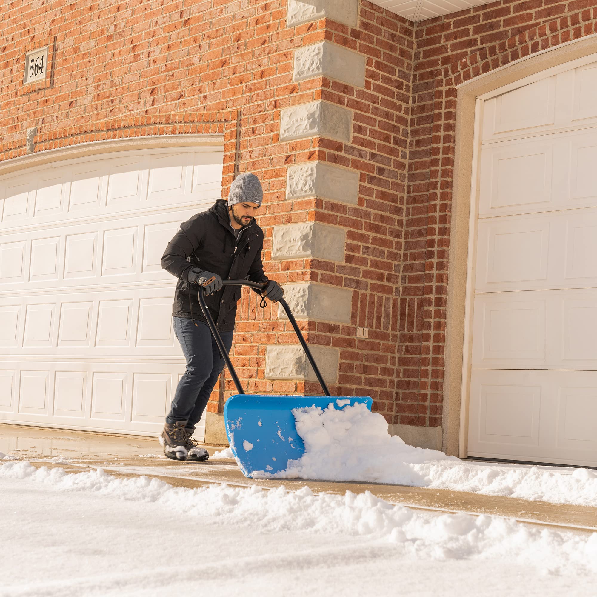 Lifetime Snow Pusher dual-wall blade for heavy snow conditions