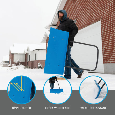 Lifetime Snow Pusher ergonomic grips for better control while pushing