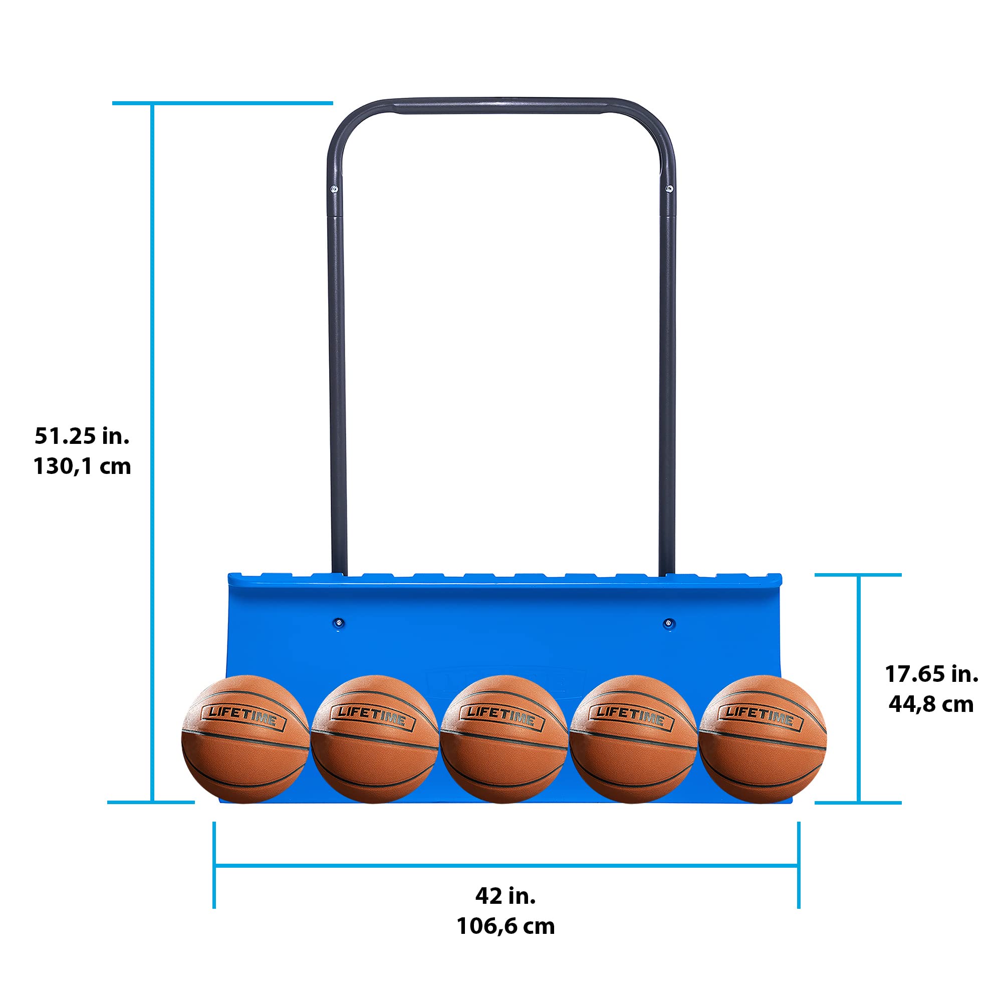 Lifetime Snow Pusher lightweight U-frame handle supports pushing