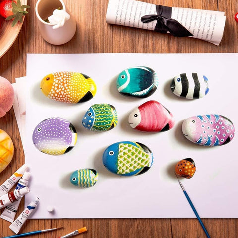 Lifetop flat smooth river stones ideal for painting and crafts gifts.