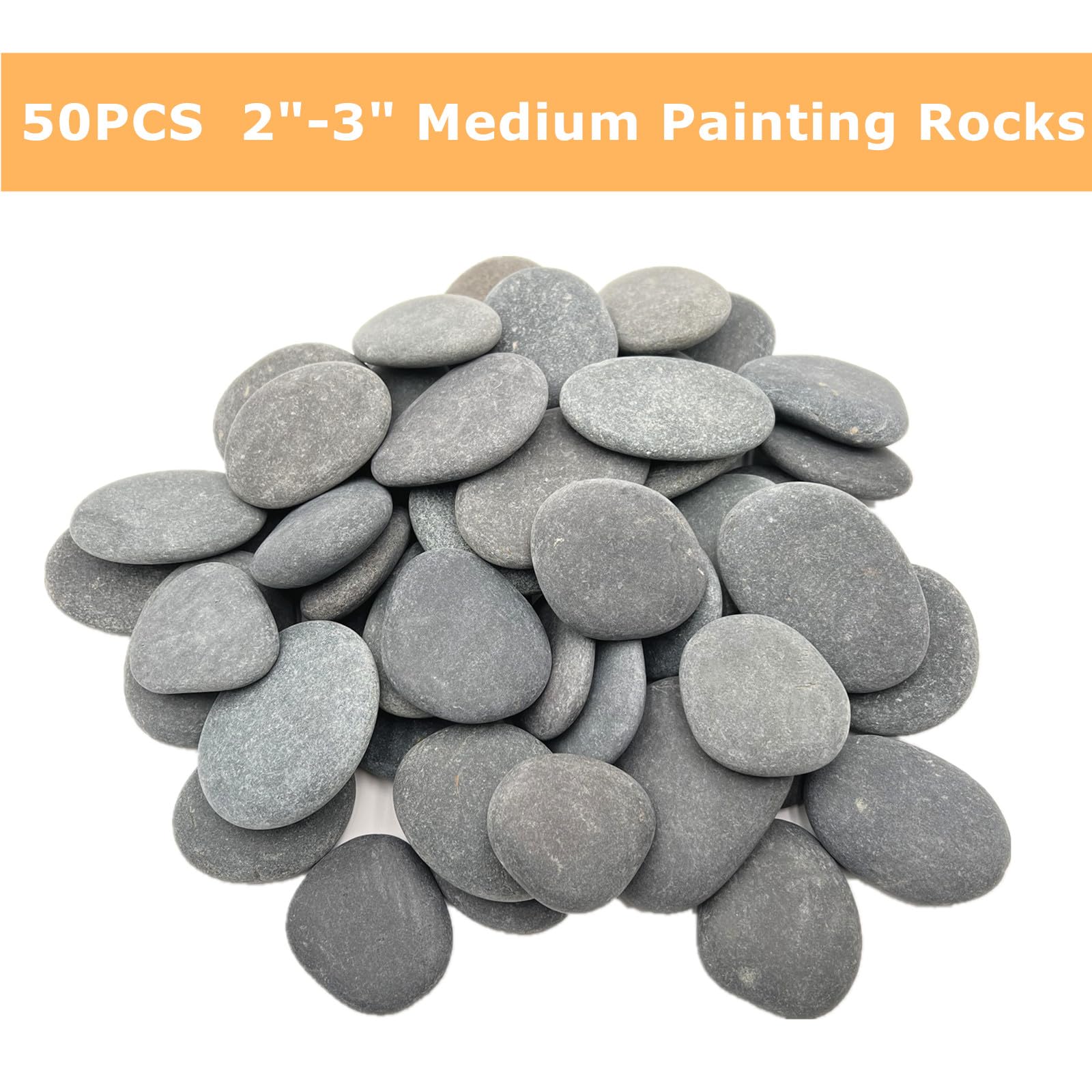 Lifetop hand-picked river rocks perfect for acrylic painting and stone crafts.