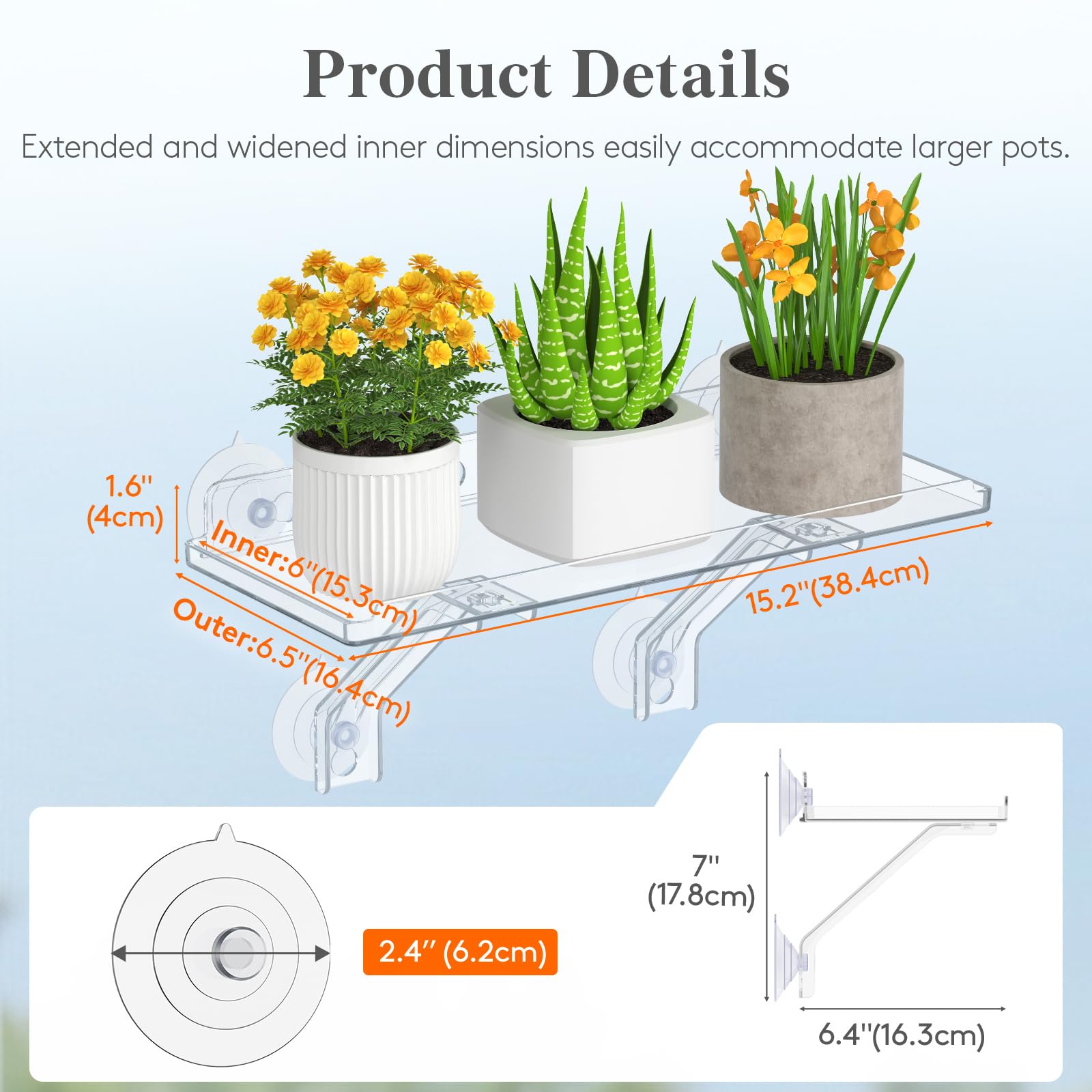 Lifewit suction-cup-assembly ensures drill-free, secure mounting on glass.