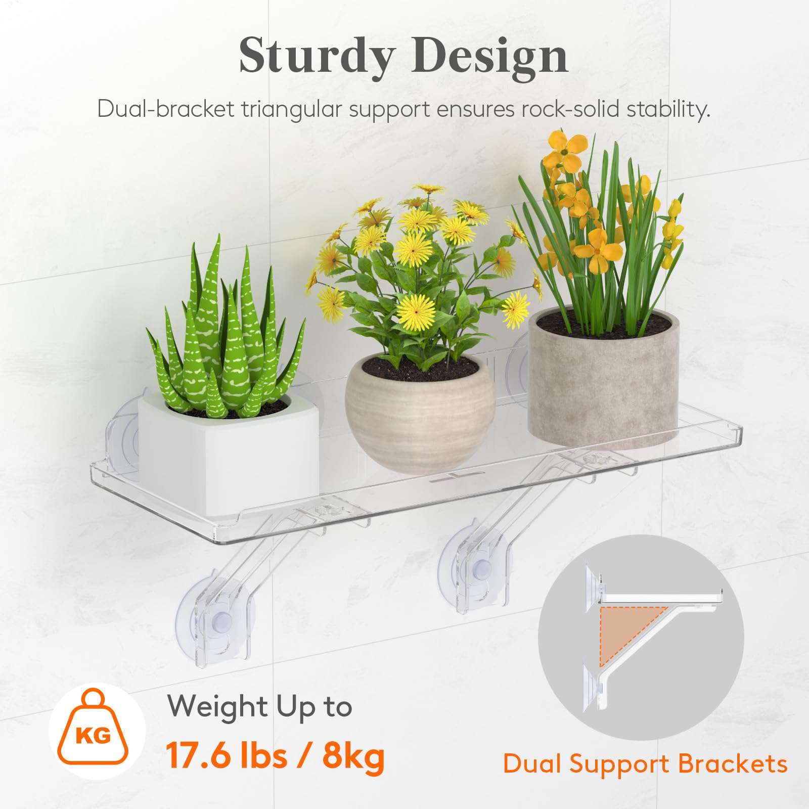 Lifewit triangular brackets provide stable shelf support