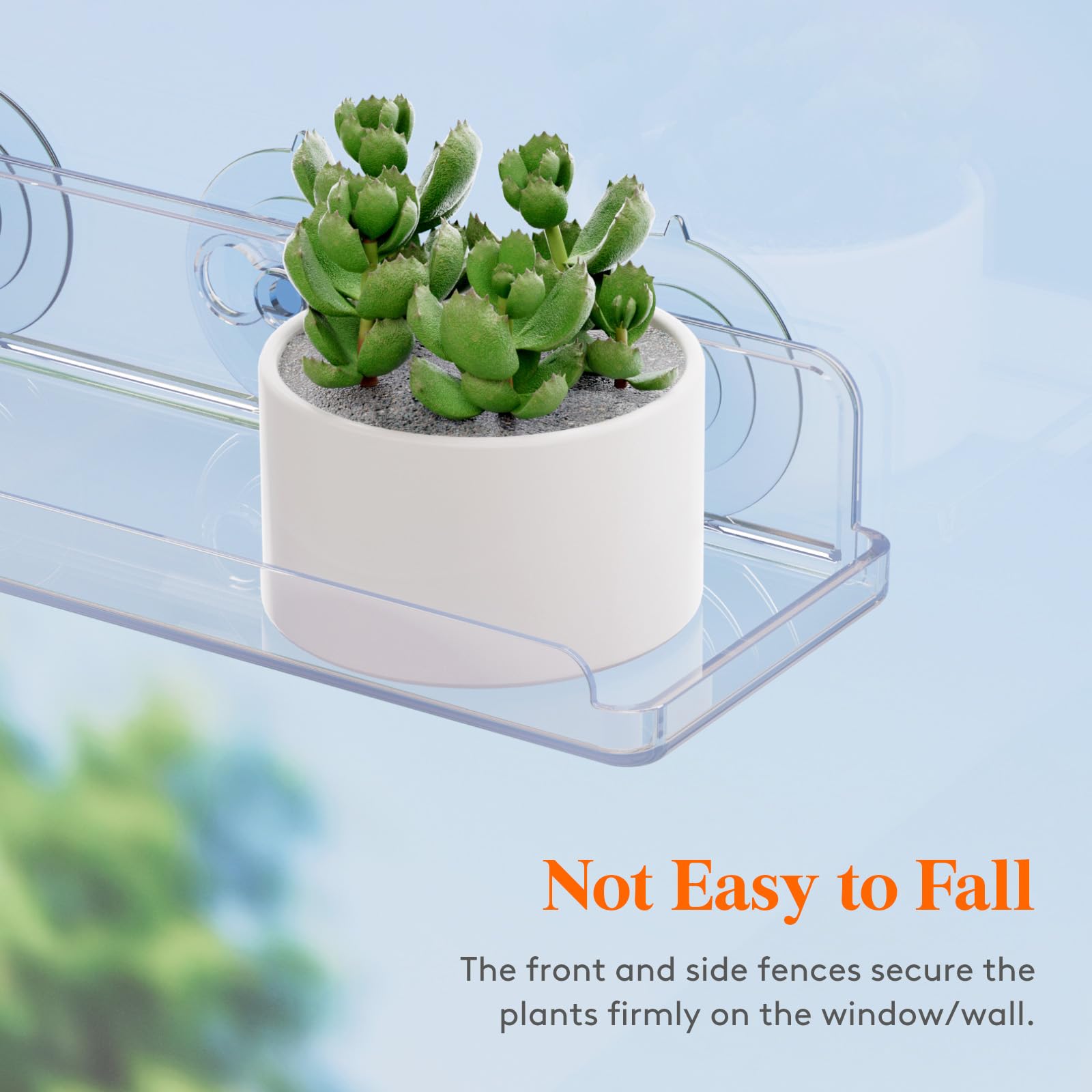 Lifewit window shelves load-bearing strip reduces tilt risk.