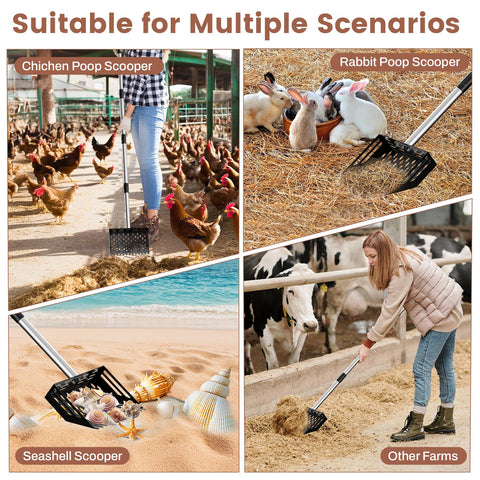 LIFFEE multifunctional sifting shovel for sand, leaves, and bedding.