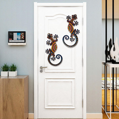 LIFFY wall sculpture gecko with durable, rust-resistant finish