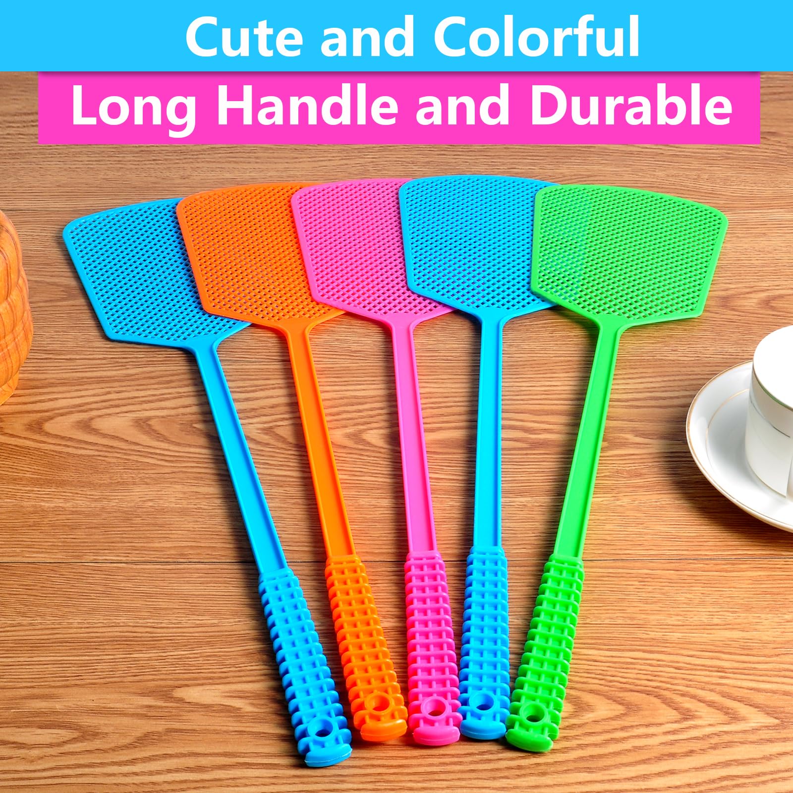 LifHap 17.5-inch long-handle swatter enables quick, comfortable pest control.