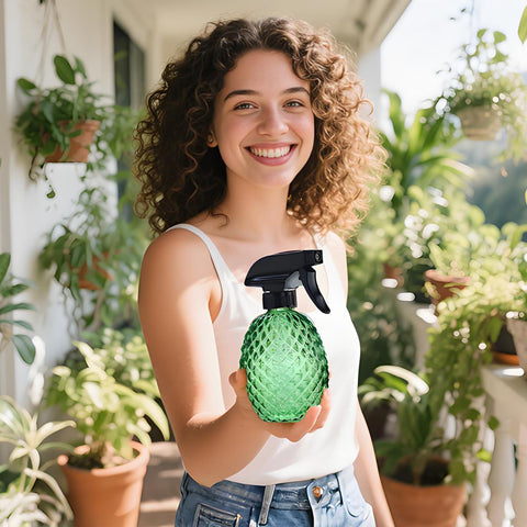 LIFHUB compact green bottle with spray for easy plant care and home spray